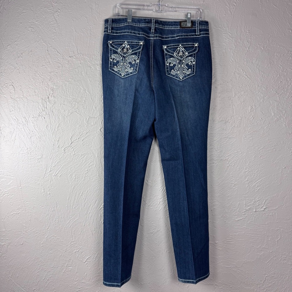 Earl Jean Sz 12 straight leg bling western wear Country rodeo cowgirl jeans